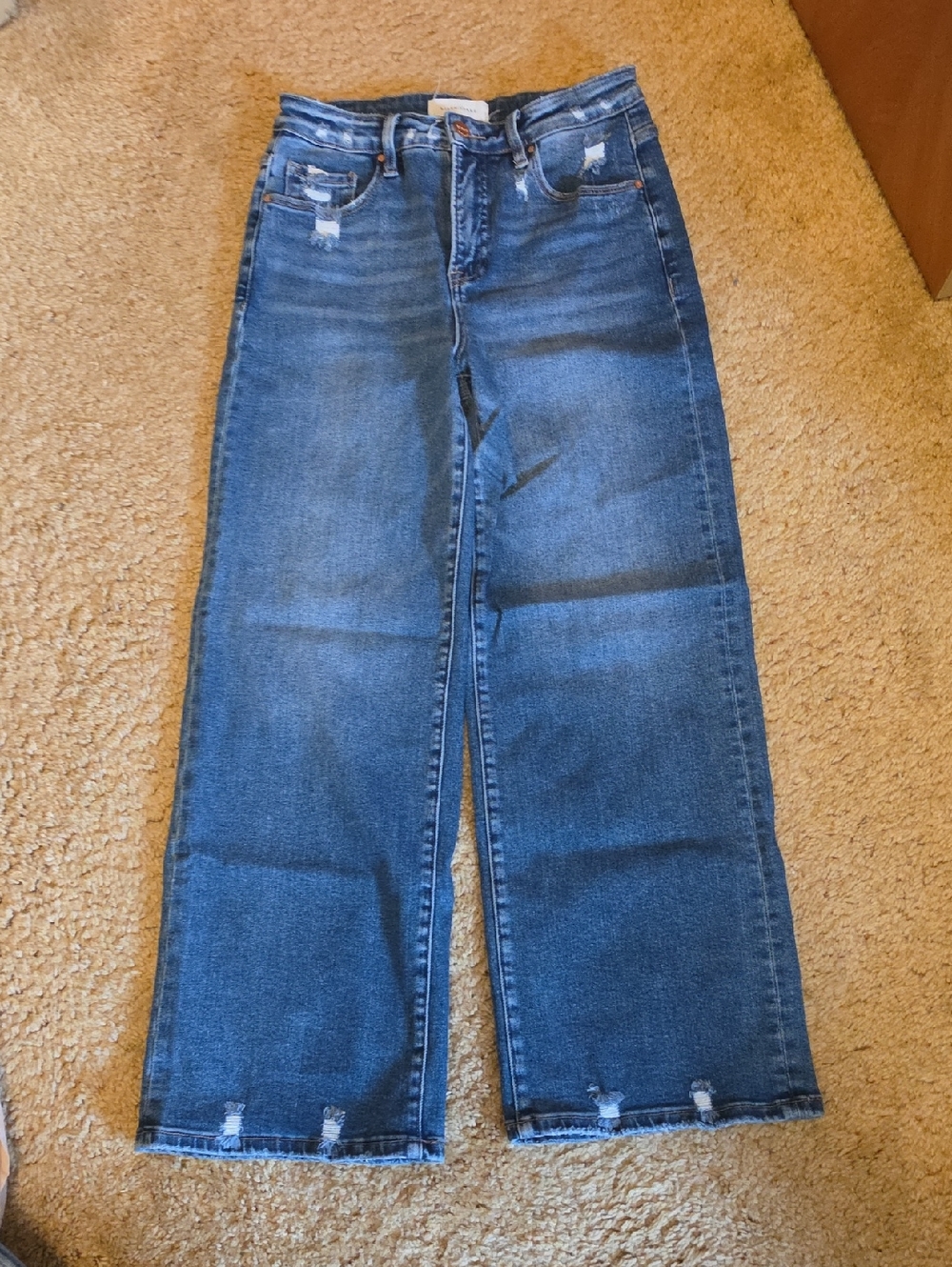 High-Rise Wide Leg Women's Jeans - Blue Denim